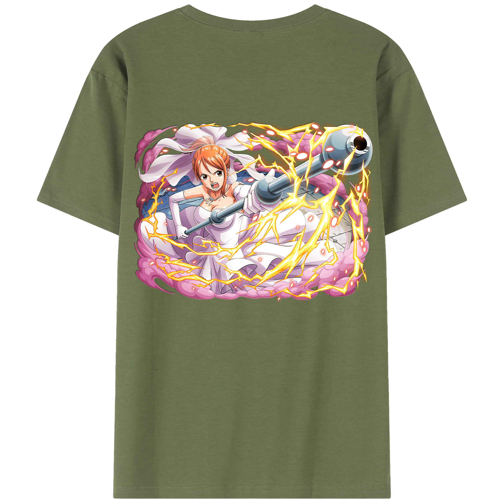 ワンピース ナミ ONE PIECE Nami 綿100％半袖Tシャツ（背面プリント）